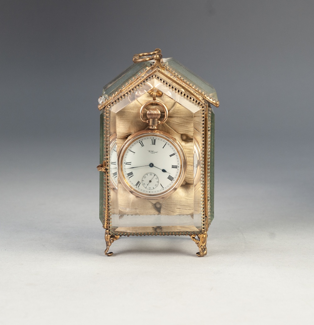 AN EARLY TWENTIETH CENTURY WALTHAM GOLD PLATED CASED OPEN FACE KEYLESS GENTLEMAN'S POCKET WATCH,