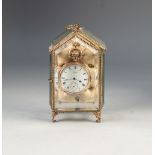 AN EARLY TWENTIETH CENTURY WALTHAM GOLD PLATED CASED OPEN FACE KEYLESS GENTLEMAN'S POCKET WATCH,