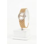 LADY'S PIAGET SWISS 18ct GOLD AND DIAMOND WRIST WATCH, with mechanical movement, circular silvered