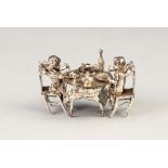 LATE NINETEENTH/EARLY TWENTIETH CENTURY CONTINENTAL SILVER MINIATURE CABINET ORNAMENT in the form of