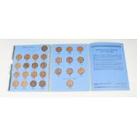 FIVE FOLDERS OF BRITISH COINAGE 1902-1960's including farthings, half pennies, pennies and