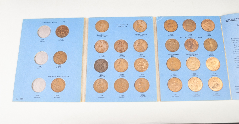 FIVE FOLDERS OF BRITISH COINAGE 1902-1960's including farthings, half pennies, pennies and - Image 3 of 5