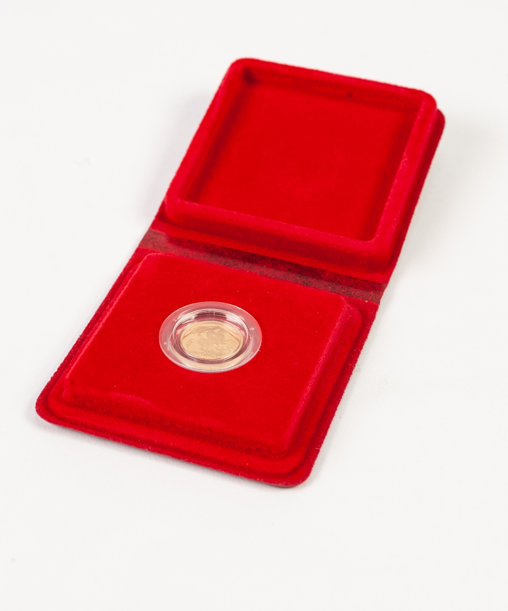 ELIZABETH II GOLD PROOF HALF SOVEREIGN 1980, in presentation box with papers - Image 3 of 3