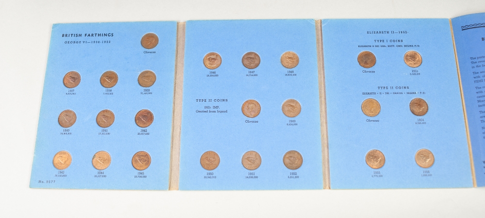 FIVE FOLDERS OF BRITISH COINAGE 1902-1960's including farthings, half pennies, pennies and - Image 4 of 5