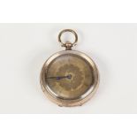 LATE NINETEENTH CENTURY CONTINENTAL 9k GOLD POCKET WATCH, with keywind movement engraved and