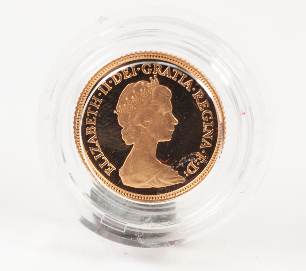 ELIZABETH II GOLD PROOF HALF SOVEREIGN 1980, in presentation box with papers - Image 2 of 3