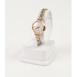 9ct GOLD CASED LADY'S LEDA WRIST WATCH, on 9ct gold linked bracelet, 15.0gms gross, in associated