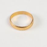 VICTORIAN 22ct GOLD WEDDING RING, Birmingham 1894, 2.9gms, ring size 'K'