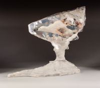 J. CEUVAS, FOR WYLANDS GALLERIES, A MODERN LIMITED EDITION MOULDED LUCITE 'ICE' SCULPTURE OF A POLAR