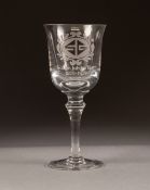 BOXED WHITEFRIARS 'GOLDEN JUBILEE YEAR' COMMEMORATIVE GLASS GOBLET, 1929-1979, of typical form,