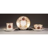 TWENTY PIECE NINETEENTH CENTURY SPODE ARMORIAL CRESTED CHINA PART TEA AND COFFEE SERVICE, now