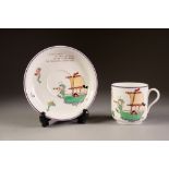 SHELLEY BOO BOO 'FAIRY BOAT' CHINA TEA CUP AND SAUCER, both printed in colours with designs of