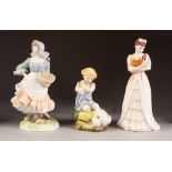 A ROYAL WORCESTER PORCELAIN F.G. DOUGHTY, modelled 'My Favourite' PORCELAIN FIGURE, 5 3/4" (14.