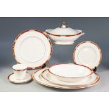 ROYAL DOULTON ENGLISH FINE BONE CHINA 'SANDON' PATTERN (H5172) DINNER SERVICE FOR 12 PERSONS AND TEA
