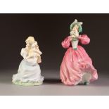 ROYAL DOULTON (BURSLEM) PORCELAIN FIGURE 'Marguerite', HN 1928 and another COALPORT FIGURE, 'The