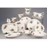 EIGHTY TWO PIECE ROYAL ALBERT 'HIGHLAND THISTLE' PATERN CHINA PART DINNER AND TEA SERVICE, now