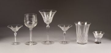 TWENTY EIGHT PIECE PART TABLE SERVICE OF DRINKING GLASSES, now suitable for eight persons,