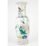 LATE NINETEENTH/ EARLY TWENTIETH CENTURY CHINESE ENAMELLED PORCELAIN LARGE VASE, of slender