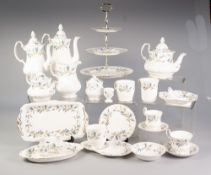 TWO HUNDRED AND FORTY PIECE ROYAL ALBERT 'BRIGADOON' PATTERN CHINA DINNER, TEA AND COFFEE SERVICE,