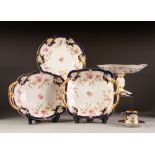 EARLY 1900s COALPORT PROCELAIN 18 PIECE DESSERT SERVICE, also of same period Coalport 12 piece