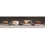 EARLY TWENTIETH CENTURY ROYAL CROWN DERBY JAPAN PATTERN CHINA SUGAR BOWL AND MATCHING SAUCER, the
