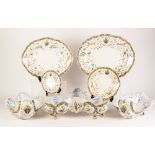 AN INTERESTING LATE NINETEENTH CENTURY ITALIAN MAIOLICA 40 PIECE DINNER SERVICE in the style of