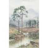 SUITE OF THREE EARLY TWENTIETH CENTURY GOUACHE DRAWINGS, Lakeland scenes, showing cattle watering,