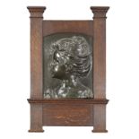 EDWARD ALFRED BRISCOE DRURY R.A., R.I. (1856 - 1944) BRONZE RELIEF PORTRAIT 'The Little Duchess' (