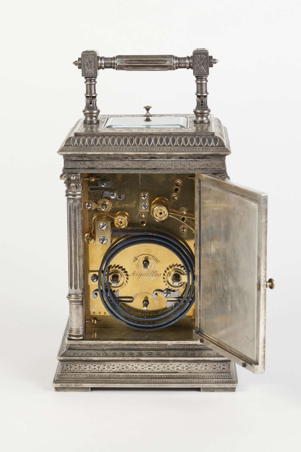 CHARLES H JOSEPH, PARIS (1852 - 1935) PETITE SONNERIE CARRIAGE CLOCK striking on two gongs, with - Image 2 of 5