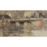 ROBERT ARTHUR WILLIAM ROUSE R.B.A. (Exh. 1883 - 1927) WATERCOLOUR DRAWING 'Nr Kingston-on-Thames'