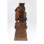 G. DALLATORRE, VENEZIA, IMPRESSIVE NINETEENTH CENTURY CARVED ASH AND SOFTWOOD FIGURE OF AN