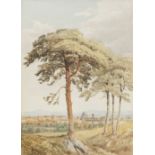 WILLIAM J. FERGUSON (act. 1849-1886) WATERCOLOUR DRAWING View of Florence through trees