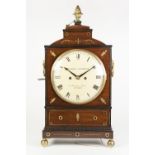 EARLY NINETEENTH CENTURY MAHOGANY AND BRASS INLAID REPEATING BRACKET CLOCK SIGNED RICHARD