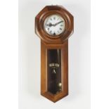 SMITHS OAK MANTLE CLOCK, in Napoleon's hat variant case, the spring driven movement with Westminster