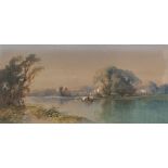 EDWARDIAN M. RICHARDSON A.N.W.S. (1810-1874) WATERCOLOUR, heightened in white on buff paper A view
