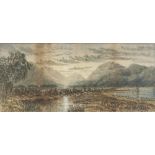 BRITISH SCHOOL (Late Nineteenth Century) WATERCOLOUR A View in the Scottish Highlands Signed with