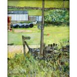 IAN THOMPSON (b. 1937) ACRYLIC ON CANVAS 'Footpath' Signed and dated 2011, titled to label verso 20"