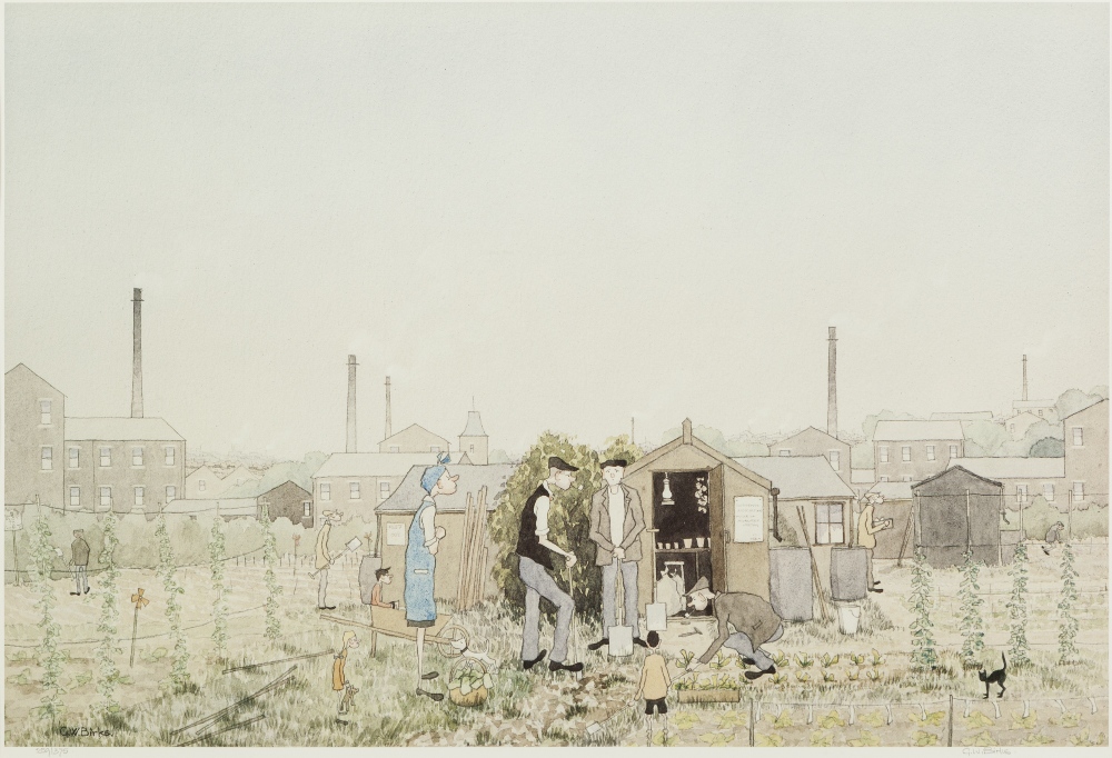 GEOFFREY WOOLSEY BIRKS (1929-1993) THREE ARTIST SIGNED LIMITED EDITION COLOUR PRINTS, The Allotment, - Image 2 of 5