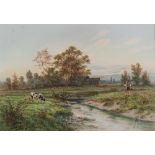 F. JAROS (Continental early Twentieth Century) WATERCOLOURS, A PAIR Landscapes each signed and dated