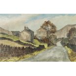 F.D. WARD (MODERN) OIL PAINTING ON BOARD A northern village Signed lower right 20 1/4" x 27 1/2" (