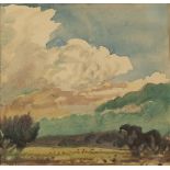 ATTRIBUTED TO FREDERICK CECIL JONES (1891-1956) WATERCOLOUR DRAWING Landscape Unsigned, later