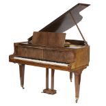 1940's FIGURED WALNUT CASED 'WELMAR' BABY GRAND PIANO, of typical form with square, tapering legs,