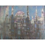 R. GROVES OIL PAINTING ON BOARD 'Blue Mosque, Istanbul' signed anddated (19) '63 17 3/4" x 23 1/