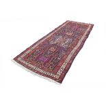 LARGE HAND WOVEN PERSIAN KELIM, with five large hooked medallions of Caucasian style, each with