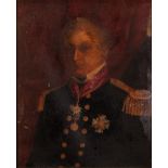 WATERCOLOUR DRAWING ADMIRAL SIR SAMUEL PYM R.C.B. (1778 - 1855) 7 ¾" x 6 ½" (19 ½ x 16 ½ cm)