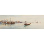 M. MARTINO (Italian early Twentieth Century) WATERCOLOUR The Ventian lagoon with sailing craft and