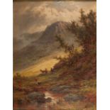 H.D. HILLIER (EARLY TWENTIETH CENTURY) OIL PAINTING ON CANVAS 'Looking Towards Glencoe from