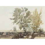COILN RADCLIFFE (MODERN) WATERCOLOUR DRAWING Landscape Signed lower right 13 1/4" x 18" (33.5 x