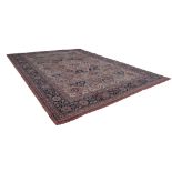 BELGIUM 'ROYALE' PURE WORSTED WOOL BORDERED CARPET with Persian style all-over medallion pattern,