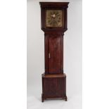 LATE EIGHTEENTH CENTURY OAK AND MAHOGANY CROSSBANDED LONGCASE CLOCK WITH HALIFAX ROLLING MOON PHASE,